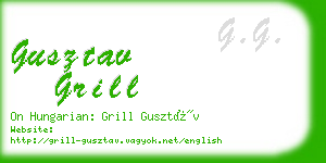 gusztav grill business card